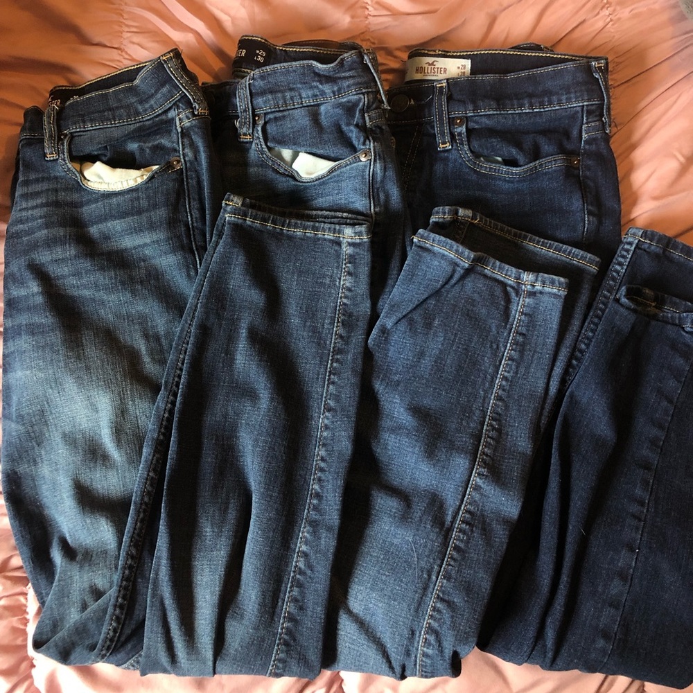 3 pairs of holister jeans